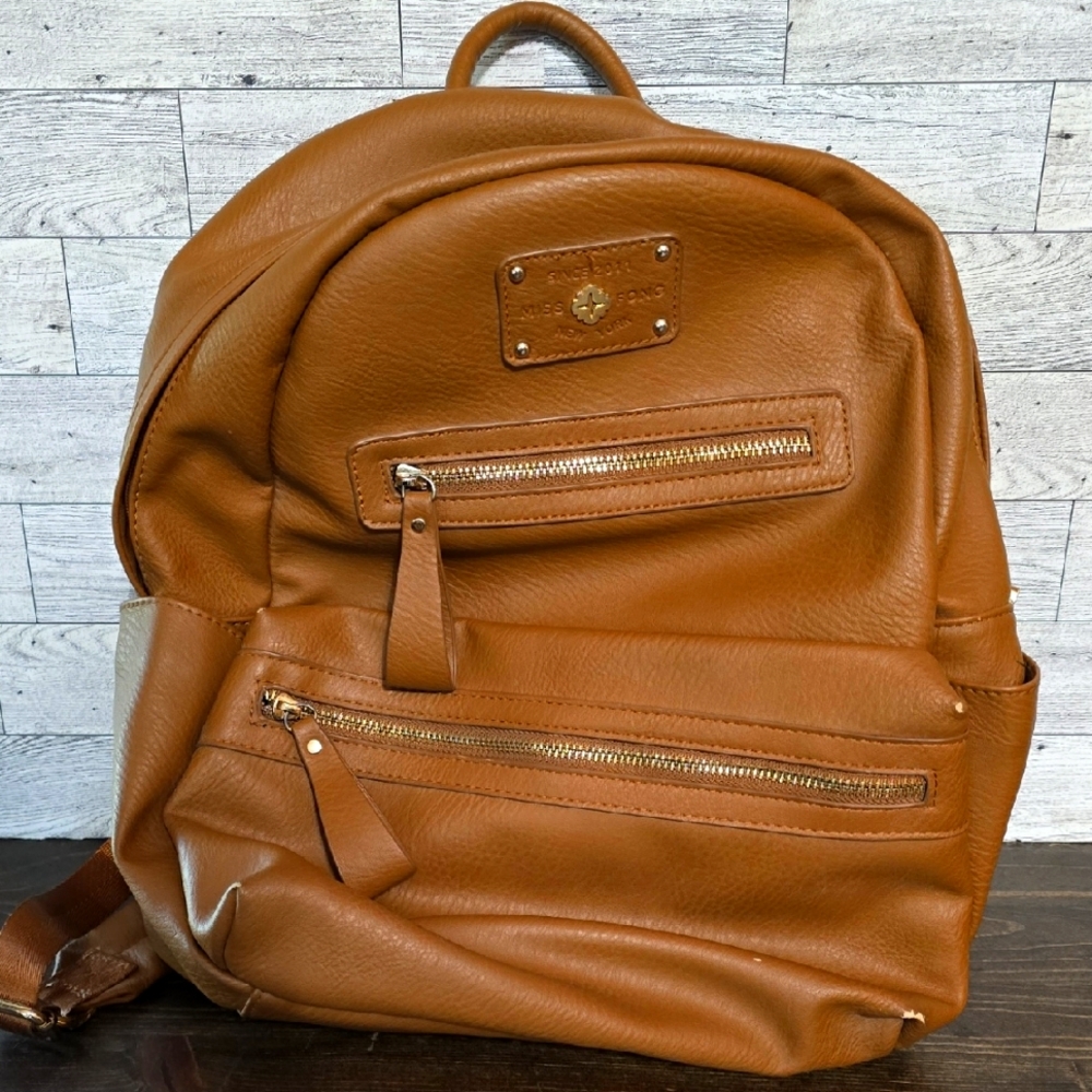 Miss Fong Faux Leather Diaper Bag